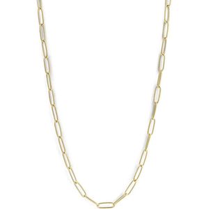 CO88 Collection 8CN 26196 Ketting Dames - Staal - Grote Schakels - 38+5cm - Goudkleurig