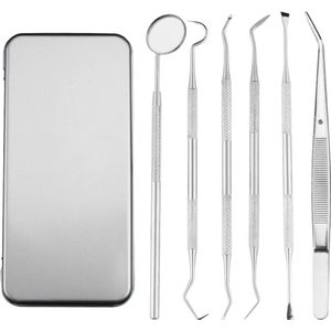 Professionele mondverzorgingsset, gemaakt van roestvrij staal, 6-delig