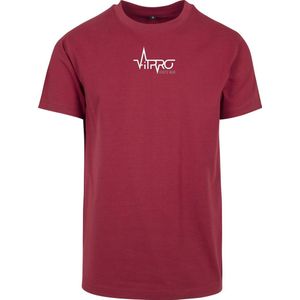 FitProWear Casual T-Shirt Heren Bordeaux - Maat XXL - Shirt - Sportshirt - Casual Shirt - T-Shirt Ronde Hals - T-Shirt Slim Fit - Slim Fit Shirt - T-Shirt korte mouwen