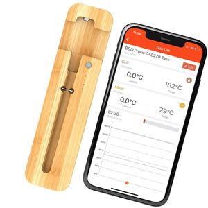 Lexium Vleesthermometer draadloos - Vleesthermometer bluetooth - Vleesthermometer digitaal - Digitale BBQ Thermometer Draadloos - Keukenthermometer