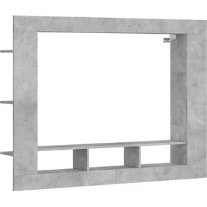 VidaXL Tv-meubel 152x22x113 cm - Bewerkt Hout Betongrijs