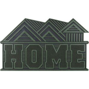 Relaxdays deurmat rubber - Home voetmat - voordeurmat - antislip - 75 x 45 cm - groen