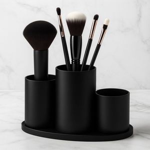 Make up organizer -Make up kwasten organizer-kwasten opberger-trendy-kwasten houder - Make up kwasten houder - 3 compartimenten