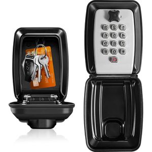 Wandmontage Grote Key Lock Box met Resettable Drukknop en 12-cijferige Combinatie voor Buitengebruik - sleutelkastje met code