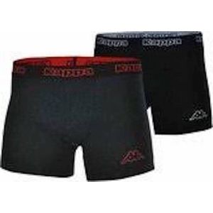 Kappa - Boxer 2 Pack - Set boxershorts - S - Zwart