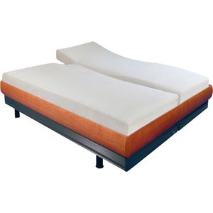 Inch matrasbeschermer split - Badstof - (hoekhoogte 27 cm ) White - B 180 x L 200 cm - Lits-jumeaux Luchtdoorlatend/Waterdicht - Geschikt voor Verstelbare Matras - DCBAMPU290200-2x-B 180 x L 200 cm