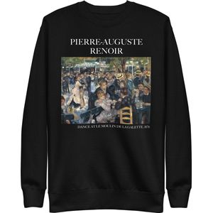 Pierre-Auguste Renoir 'Dans in Le Moulin de la Galette' (""Dance at Le Moulin de la Galette"") Beroemd Schilderij Sweatshirt | Unisex Premium Sweatshirt | Zwart | XXL