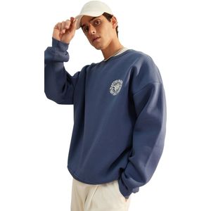 Trendyol Ecru Oversized/Wide Cut Floral Geborduurde Fleece/Warme Sweatshirt Tmnaw24Sw00012