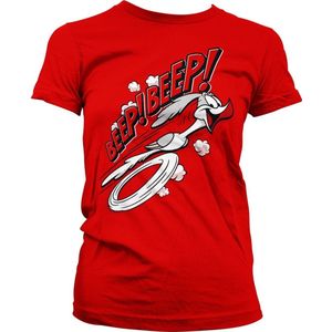 Looney Tunes BEEP BEEP Girly Tee Damen T-Shirt Red-S