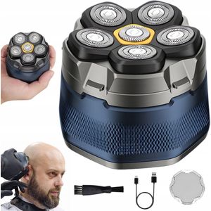 Elektrisch scheerapparaat - Magnetisch afneembaar ontwerp - Uitgerust met 6D zwevend mes - IPX7 waterdicht - LED-batterij-indicator - 600 mAh