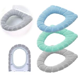 3 Stuks Toiletbril Hoes - Zachte Toiletzitting - Badkamer - zachte - dikkere - warmereWC Bril Cover - Herbruikbaar- Wasbaar
