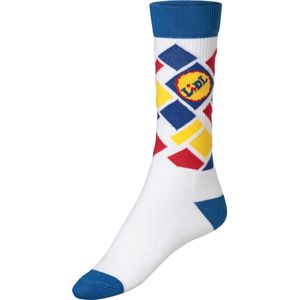 1 paar Lidl Sokken maat 43-46 - Sportsokken - Festival Sokken - Fanwear - Fancollectie Lidl - Fanwear - Witte Sok