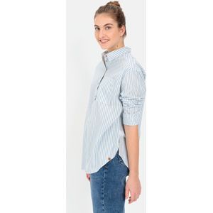 camel active Slip-on blouse van zuivere katoen - Maat womenswear-XS - Lichtblauw
