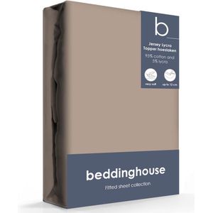 Beddinghouse Jersey Lycra - Topper Hoeslaken - 90/100x200/210/220 - Taupe