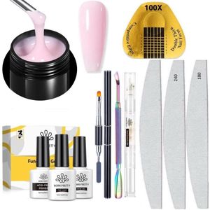 Born Pretty - Extension gel - Set - Builder gel - Nagelgel - UV gel builder - Gel -Nagelverlenging - Buildergel - Builder gel gel nagels - UV gel - Gel nagels - Gelnagels