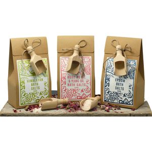 Verpakking van 500 g badzout - Lavendel Himalaya