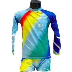 Procean - zwemkleding- voor kinderen - UV-werend - blauw/geel/oranje - maat 128