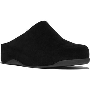 FitFlop - Shuv Suede Clogs - All Black - Klomp