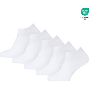 Enkelsokken - Korte kousen - Gianvaglia - 5 paar - Maat 35/40 - Wit