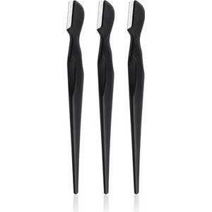 INTER-ESQUE - Wenkbrauw Mesje - Zwart - Dermaplaning - Scheermesjes Gezicht - 3 Stuks