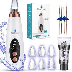 Huidverzorging Poriënreiniger - Blackhead Remover met 6 Opzetstukken, Naaldenset en Gezichtsmasker