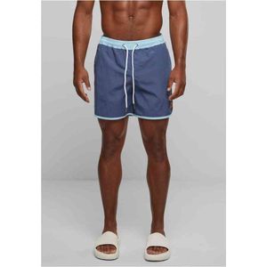 Urban Classics - Retro Zwemshorts - S - Blauw/Blauw