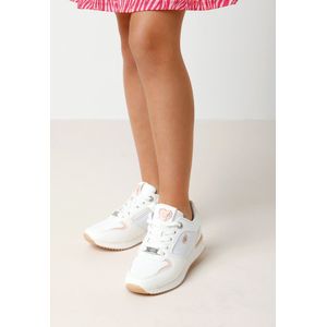 Sneaker Fleur Mini Meisjes - Wit / Roze - Maat 35