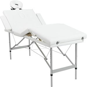Inklapbare massagetafel met aluminium frame - Vierdelen massage tafel