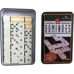 Double 6 domino in blik