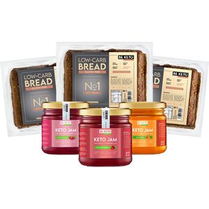 Be Keto | Mix Keto Jam with Keto Bread | Voordeelpakket | 3 x Keto brood en 3 x Keto Jam