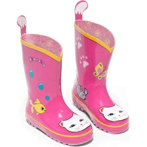 Roze kinderregenlaars Lucky Cat van Kidorable 26