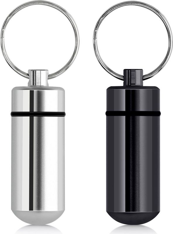 Pillendoosje - Compact - Aluminium - 4,8 x 1,7 cm