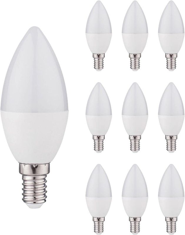 Kobi - LED Lamp - Kaarsvorm - 6W - 470lm - 3000K - 10 stuks