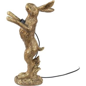 Vtw Living - Tafellamp - Sfeerlamp - Cadeau - Konijn - Goud - 41 cm
