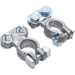 Accuklemset Lood - 2 Stuks - Geschikt voor + en - pool 15 tot 20mm