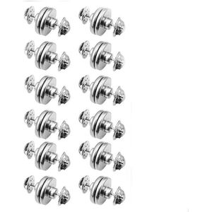 Gordijn Magneten - 12 Paar - Magnetische Sluiting Gordijn - Douchegordijn Klemmen - Douchegordijn Magneten - Douchegordijn gewichtjes - Voor Alle Gordijnen - 17 mm - Zilver