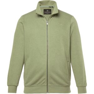 Boston Park - Heren - Boston Park sweatvest geribde sweatstof opstaande kraag - Saliegroen - Maat 52+