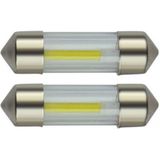 Auto LEDlamp 2 stuks | LED festoon 31mm | COB xenon wit 6500K | 12 Volt