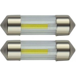 Auto LEDlamp 2 stuks | LED festoon 31mm | COB xenon wit 6500K | 12 Volt