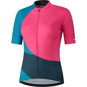 Shimano Sumire Fietsshirt Rood Blauw Dames-M