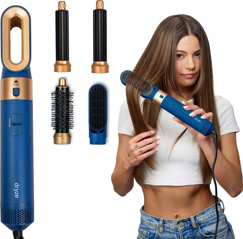 Dryze - Airstyler - Vinca Blue - 5 in 1 - Krultang - Föhnborstel