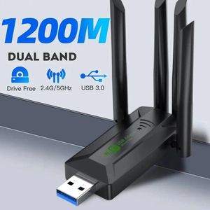 Dual Band USB WiFi Adapter 1200Mbps - 4 Antennes - PC, Laptop