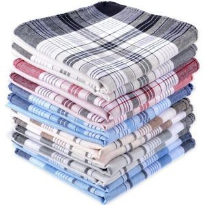 My Ninki ® Stijlvolle en Herbruikbare Stoffen Zakdoeken voor Heren in Diverse Kleuren, 12 Stuks Set