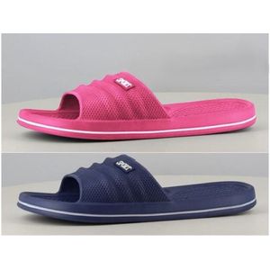 Unisex, dames, heren slippers effen blauw sport - marine / blauw - ideaal voor thuis of bad/strand - maat 36