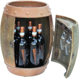 Wijnrek houten wijnvat bruin