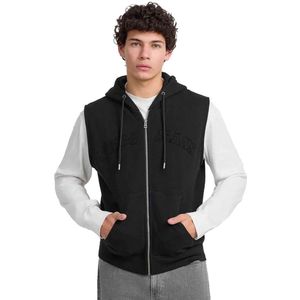 Guess - Mouwloze Hoodie - Zwart - Katoen - Heren