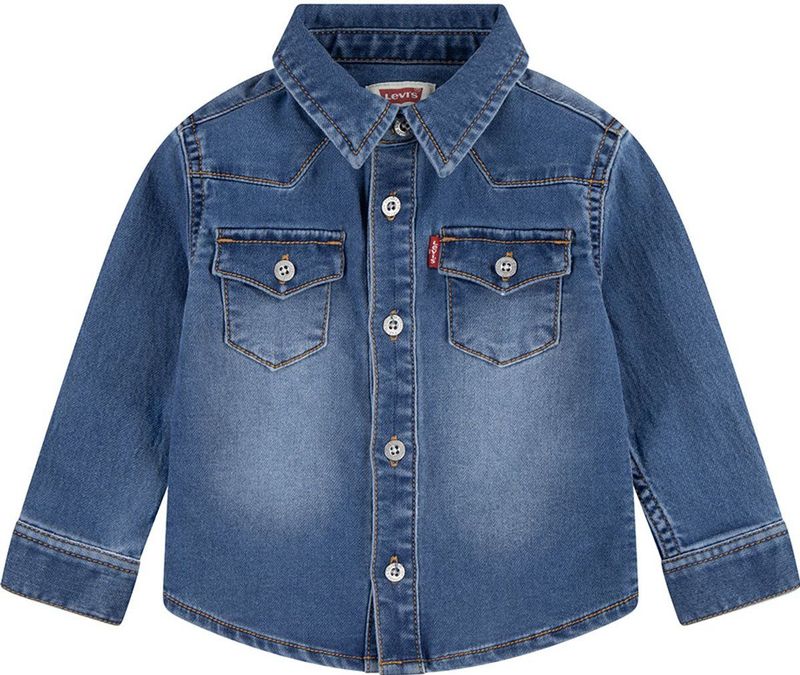Levi's - My First Barstow Overhemd - Blauw - Katoen