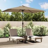 The Living Store Parasol Exclusive - 300x200x252 cm - Taupe - Polyester - 38 mm paaldiameter