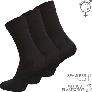 3 paar Diabeteskousen sokken zonder elastische band zwart maat 35-38