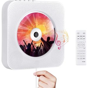 WINNES - Draagbare CD Speler - Muziekspeler - Bluetooth - Wandmontage